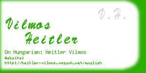 vilmos heitler business card